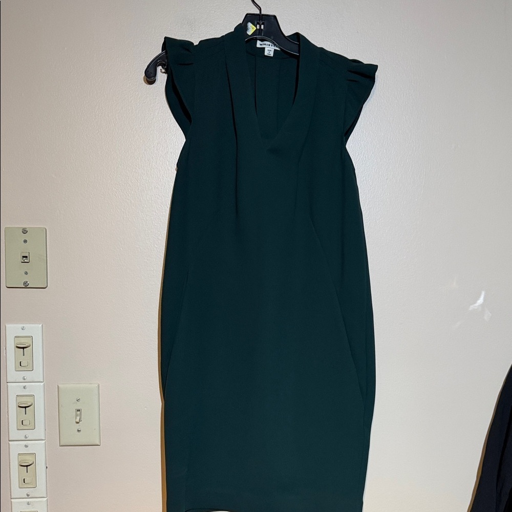 Whistles Forest Green Midi Sheath Dress